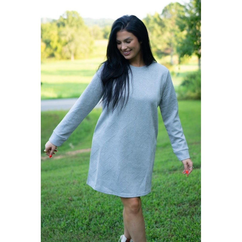 Quincy Textured Long Sleeve Dress Image 4