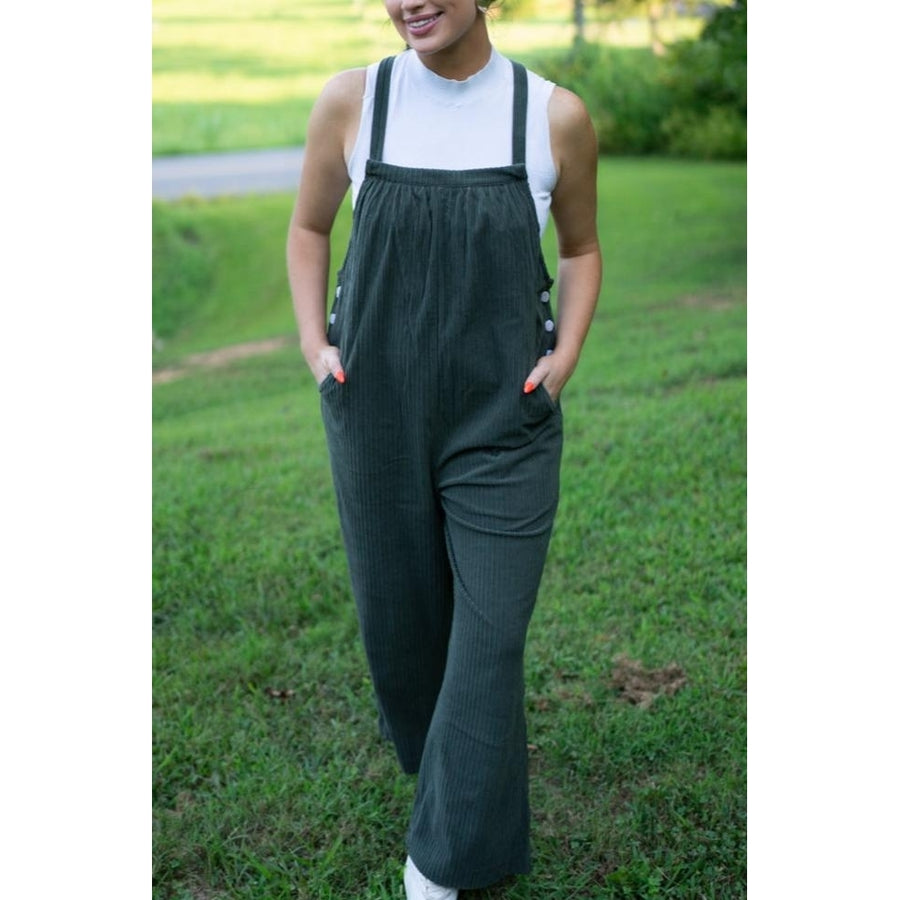 Reya Pocketed Loose Fit Corduroy Overall Image 1