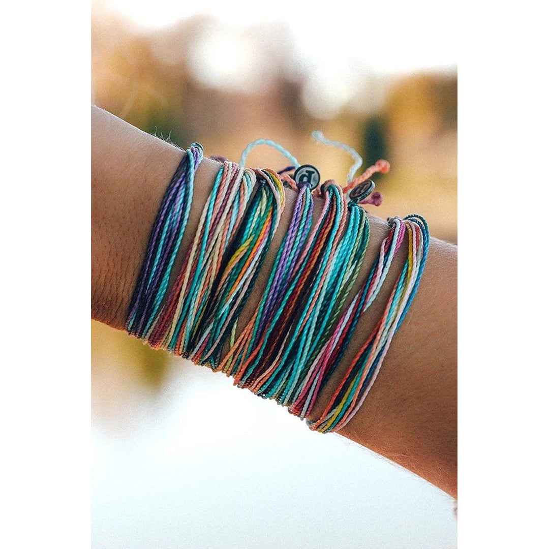 Multi Colors Wax Rope Woven Bracelet Set Image 1