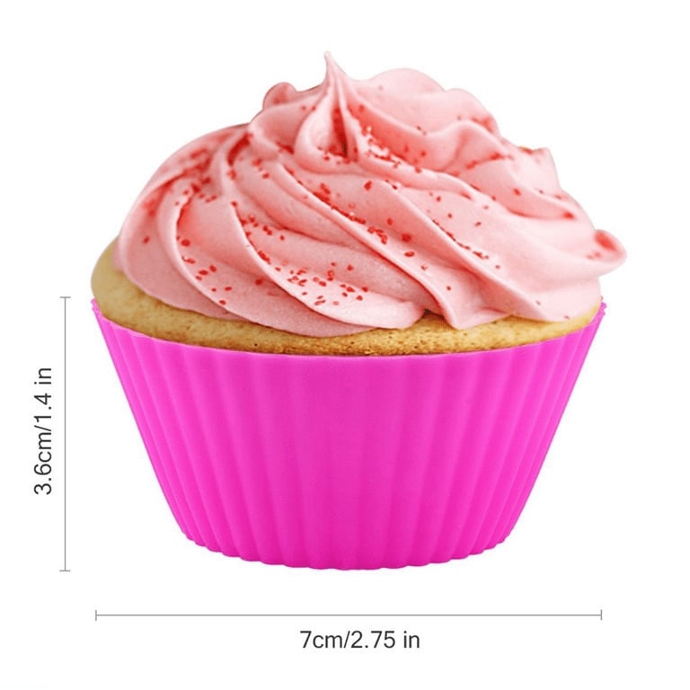 12 Reusable Silicone Baking Cups Image 3