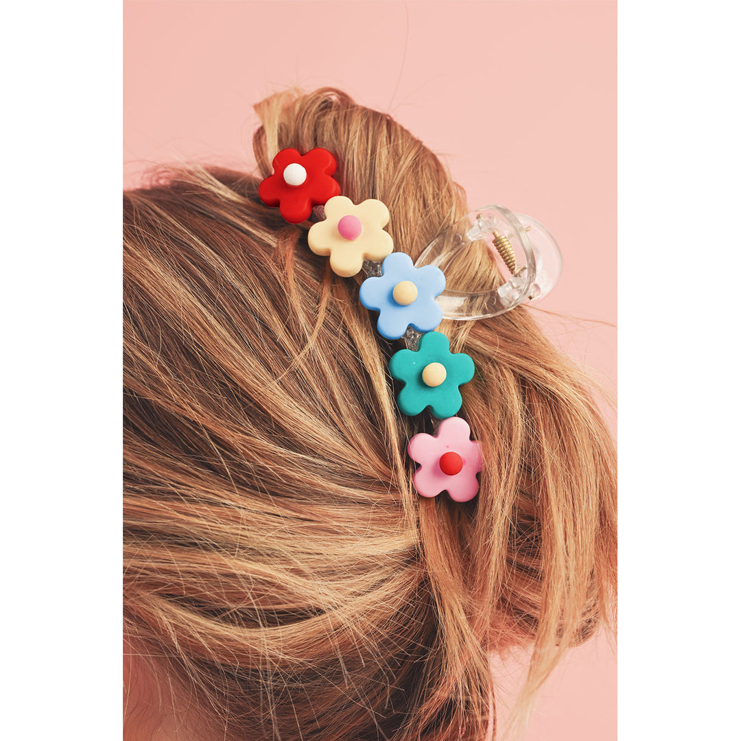 Multicolor Flowers Cute Hair Claw Clip Image 3