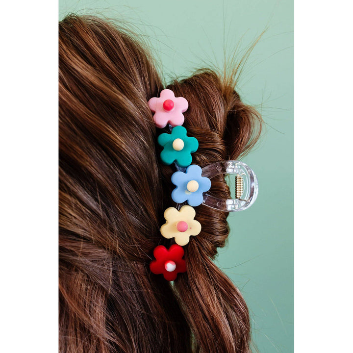 Multicolor Flowers Cute Hair Claw Clip Image 4