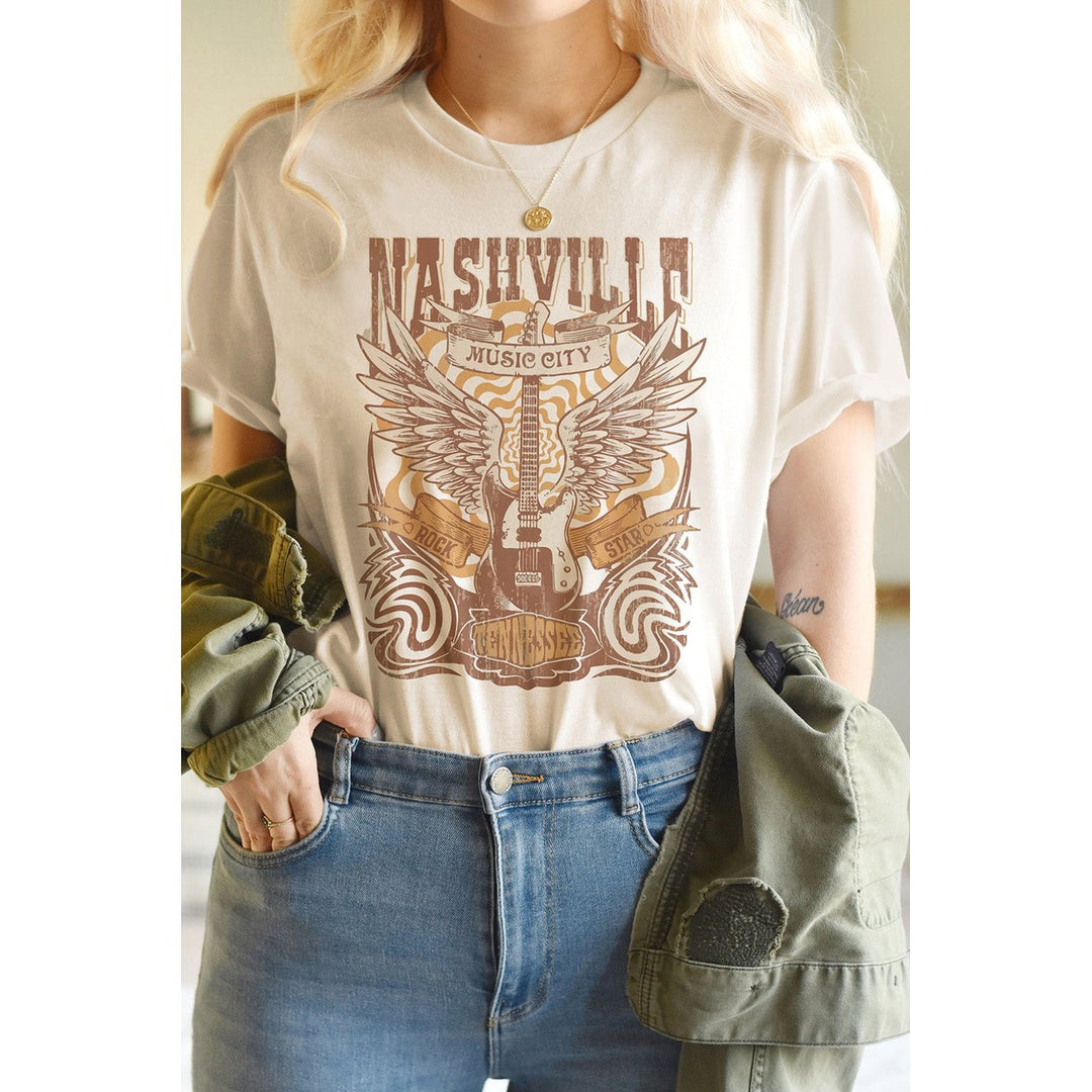 Nashville music City Graphic Tee Image 1