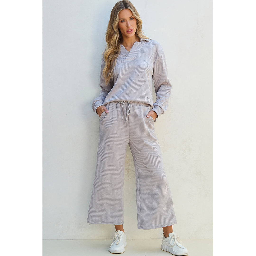 Laylah Textured Top and Pants Set Image 9