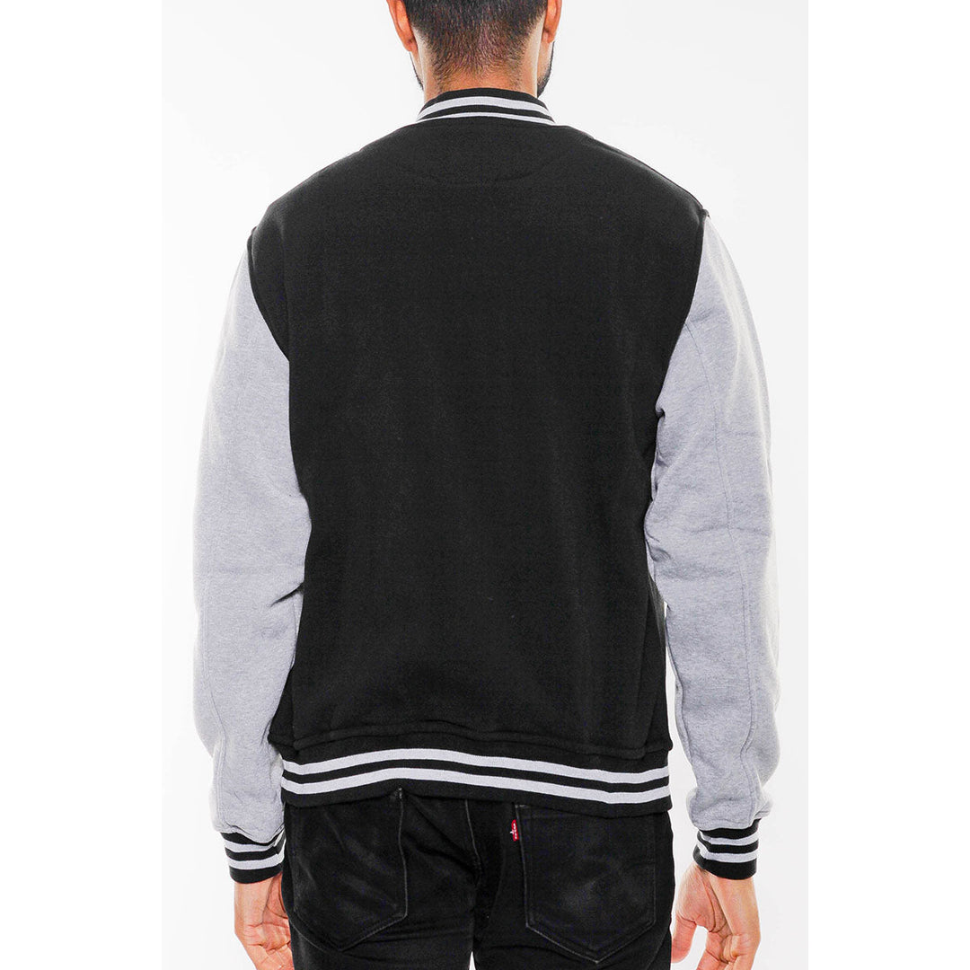 FLEECE VARSITY JACKET Image 3