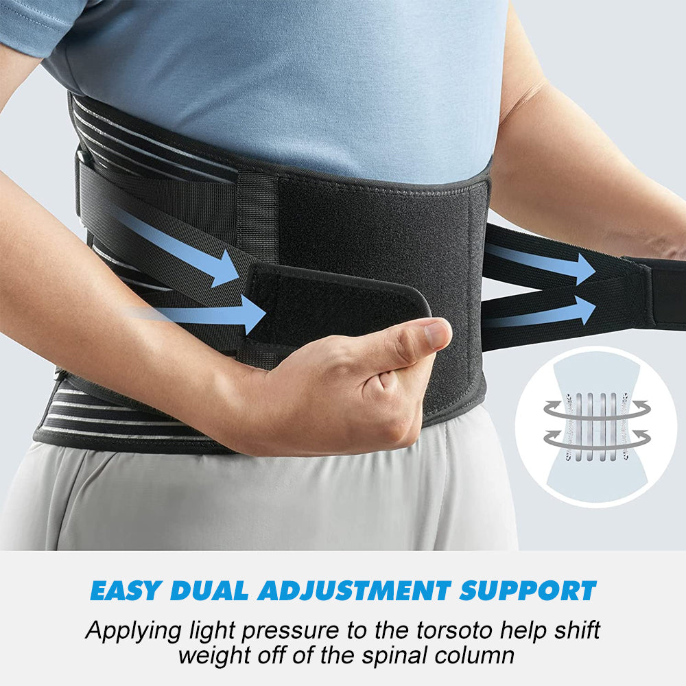 Back Support Belt for Back Pain Relief with Lumbar Pad Lower Back Brace for Men Women Anti-skid Lumbar Support for Image 2