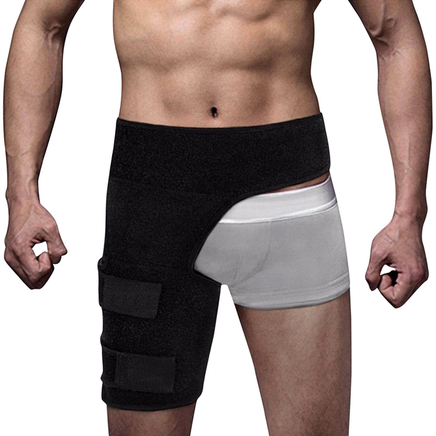 1Pcs Groin Support Groin Compression Wrap for Hip Flexor Brace Adjustable Sciatic Pain Relief Brace and Thigh Hamstring Image 1