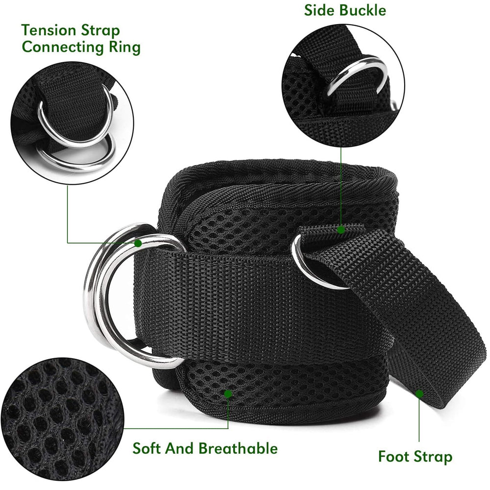 Ankle Straps for Cable Machine Cable Ankle Attachment for Gym Ankle-Cuff,Kickback Ankle Strap for Glute Workout,Leg Image 4