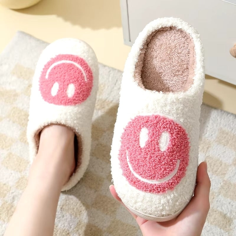 Couples Autumn/Winter Furry Slippers - Cartoon Design Thick Sole Anti-Slip Image 1