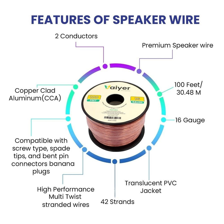 Home Stereo System - 7.2 Ch 2500W Bluetooth Amplifier w/ 4x 8" Framed Ceiling Speakers 200ft Wire and Remote Ideal for Image 4