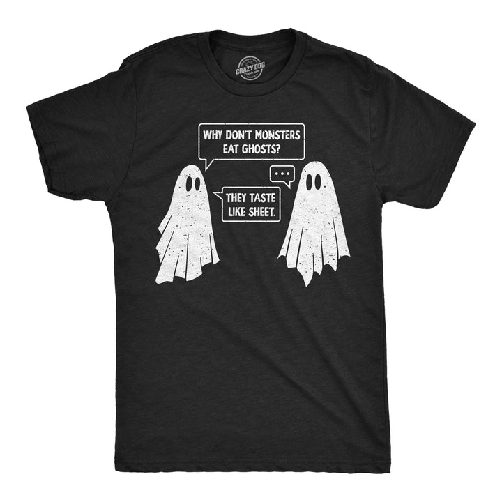 Mens Funny T Shirts Ghost Joke Sarcastic Halloween Bedsheet Ghosts Graphic Novelty Tee For Men Image 1