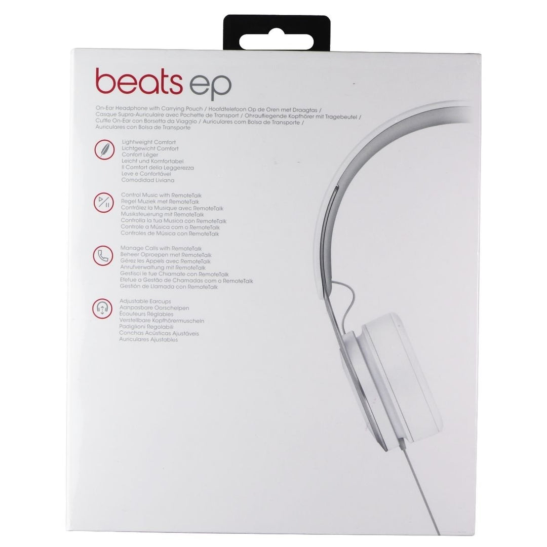 Beats EP Wired On-Ear Headphones with Built-in Mic and Controls - White Image 2