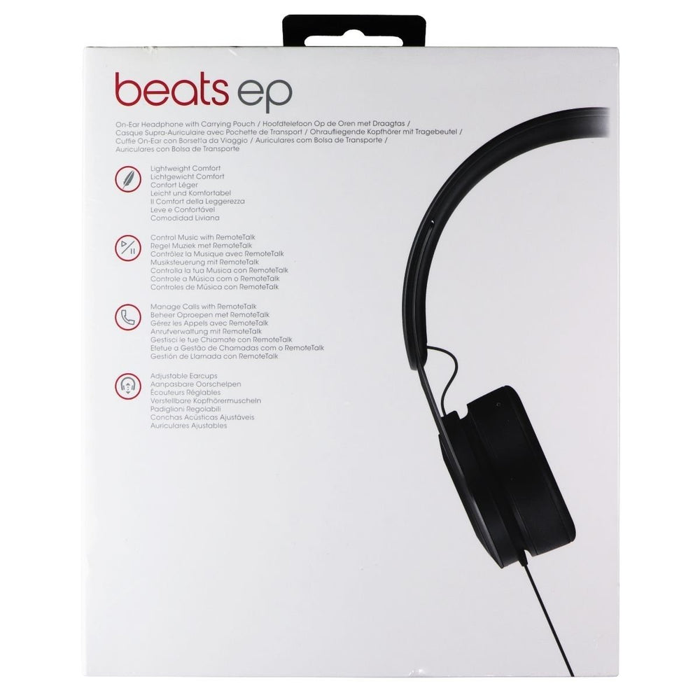 Beats EP Wired On-Ear Headphones with Built-in Mic and Controls - Black Image 2