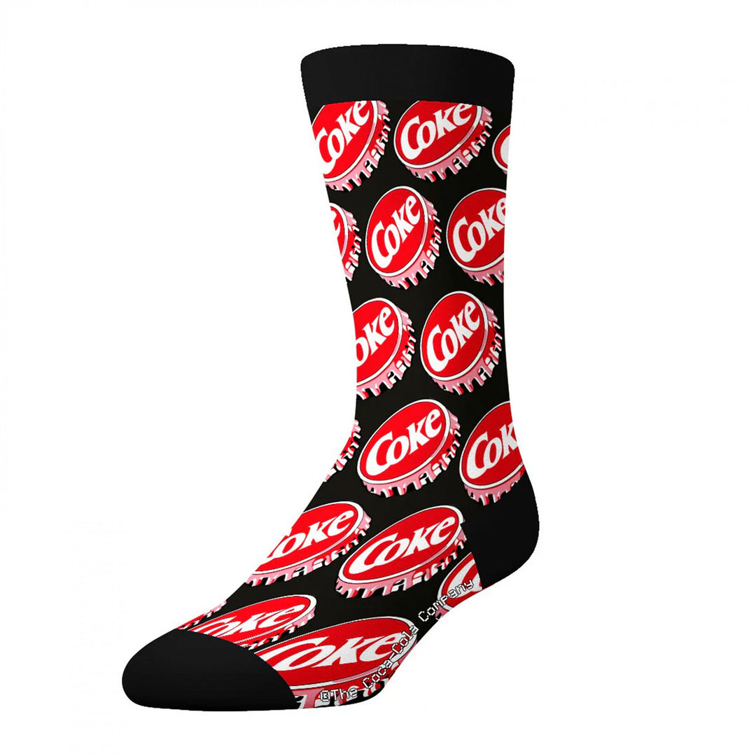 Coca-Cola Adult Crew Socks Logo 3-Pack Crew Socks in Cola Cup Image 4