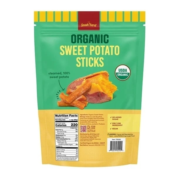 The Snak Yard Organic Sweet Potato Sticks 17 Ounce Image 2