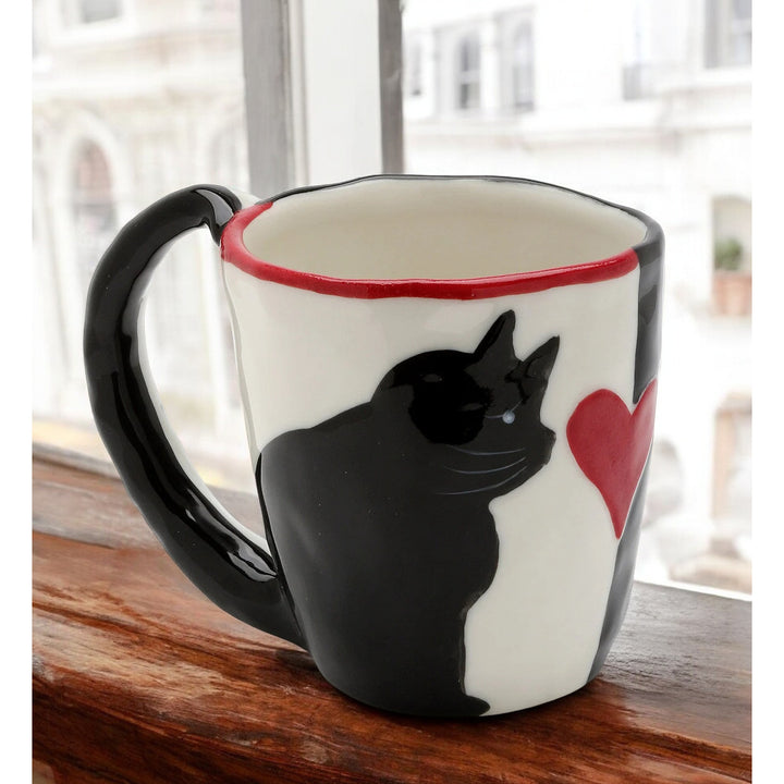 Ceramic Black and White Cat Mug , Image 1