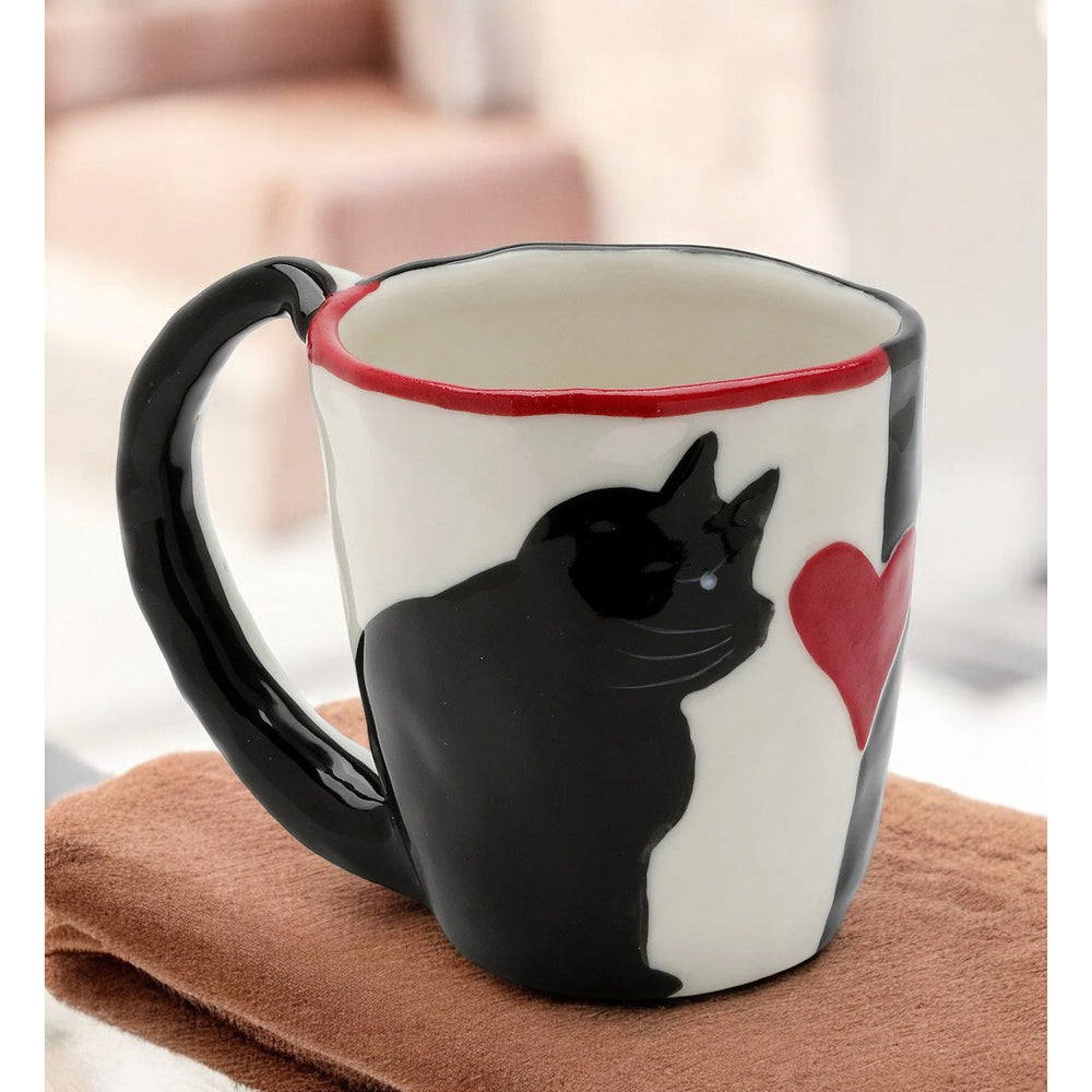 Ceramic Black and White Cat Mug , Image 2