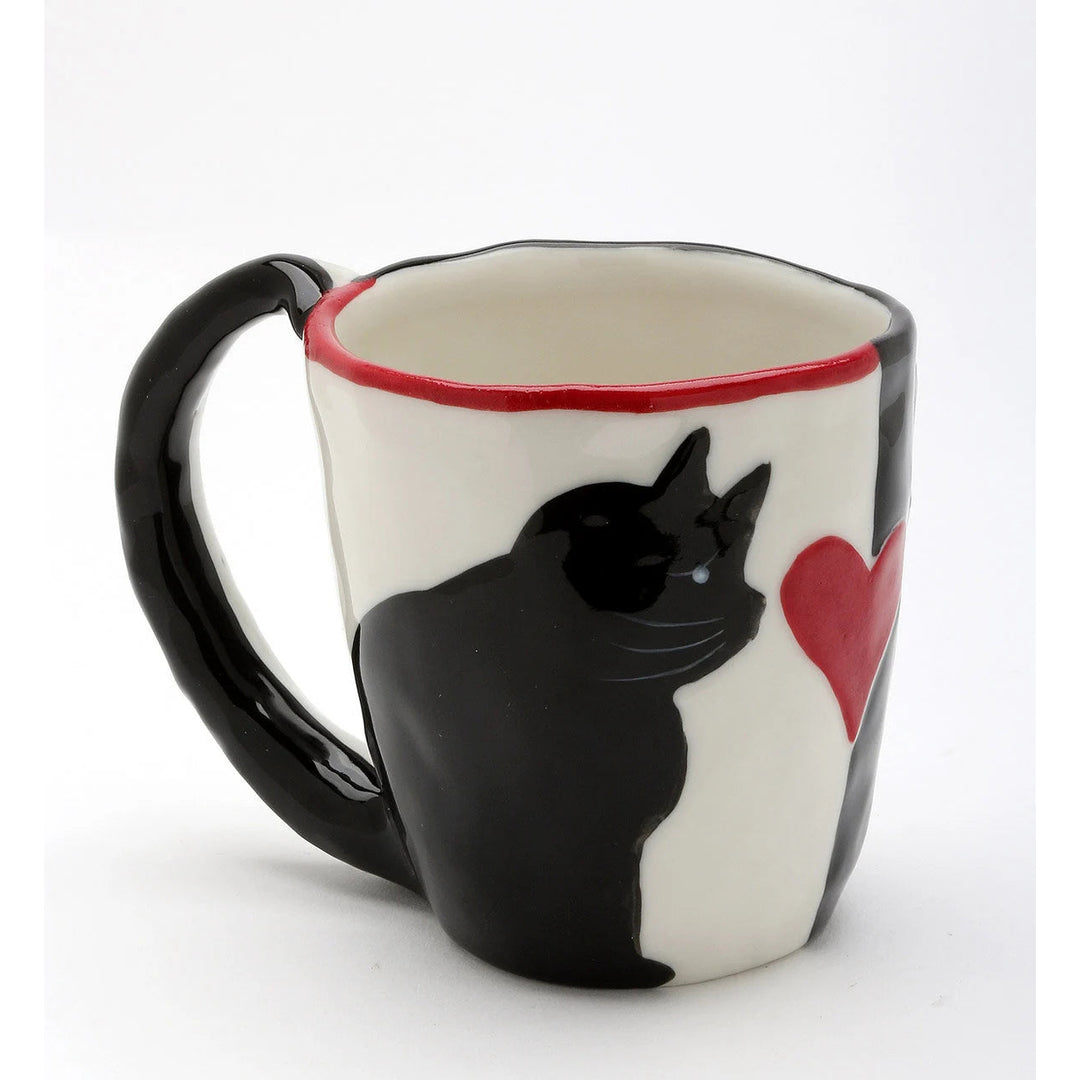 Ceramic Black and White Cat Mug , Image 3