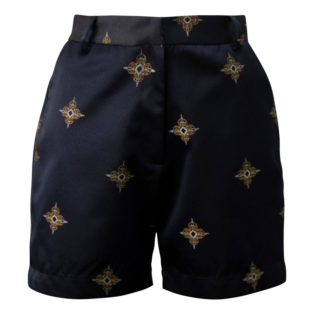 Black And Gold Shorts Image 1