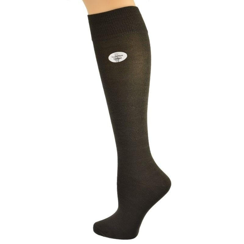 Classic Flat Knit Bamboo Knee Hi Socks 2 pair Pack Image 1