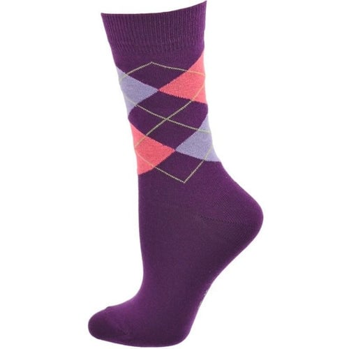 Cotton Argyle Crew Womens Socks Image 6