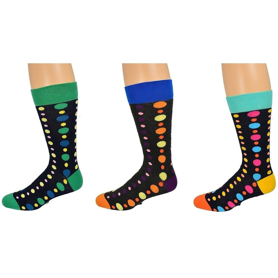 Dot Pattern Colorful Crew Cotton Socks Image 1