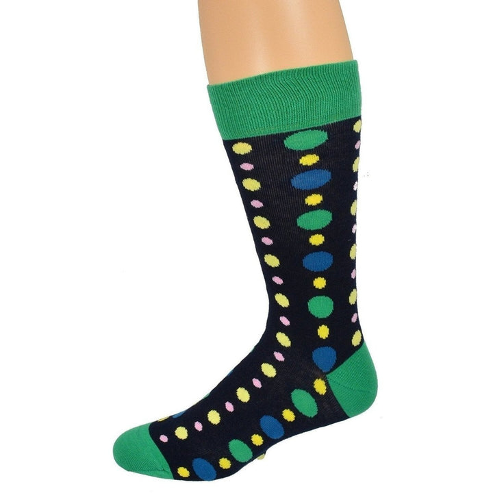 Dot Pattern Colorful Crew Cotton Socks Image 2