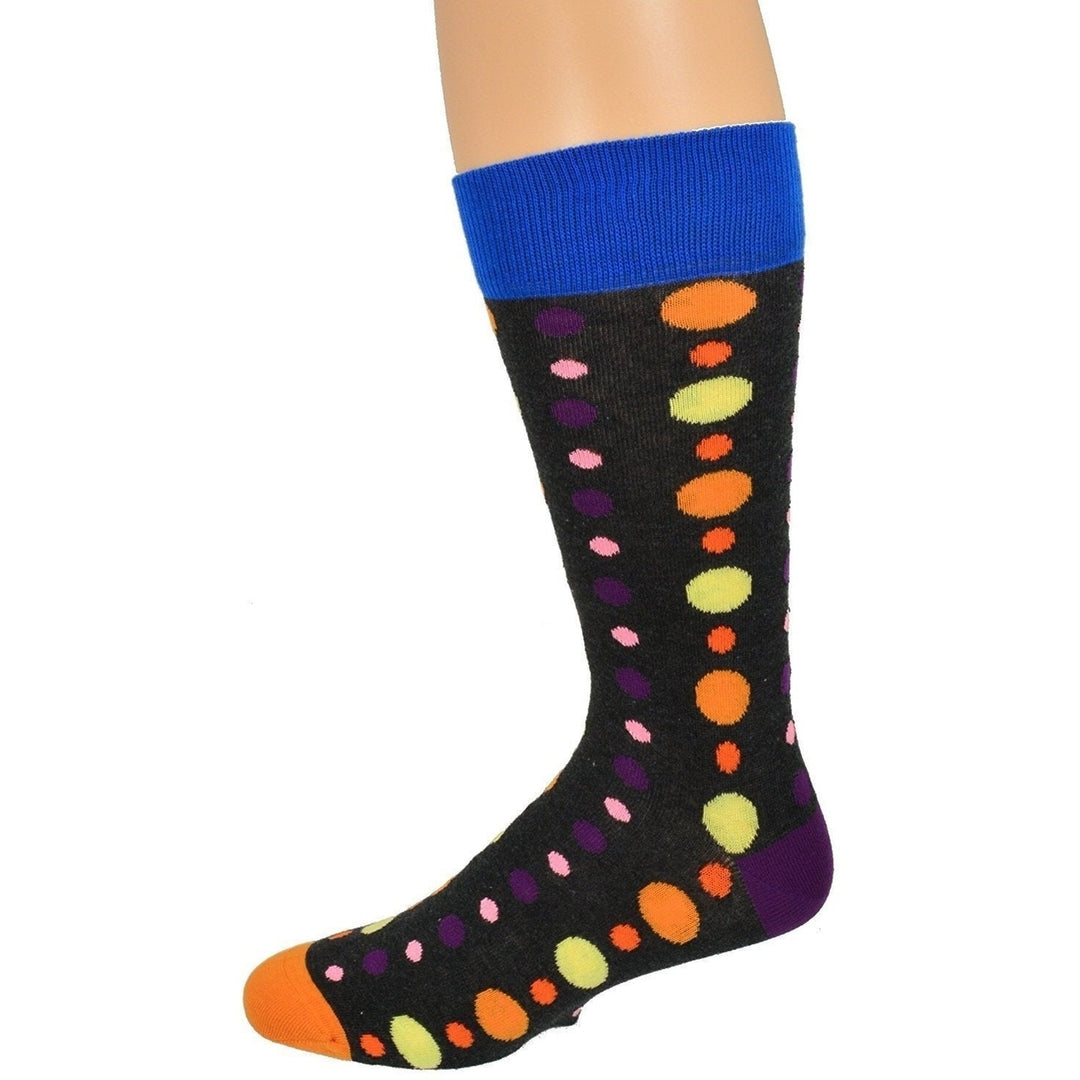 Dot Pattern Colorful Crew Cotton Socks Image 3