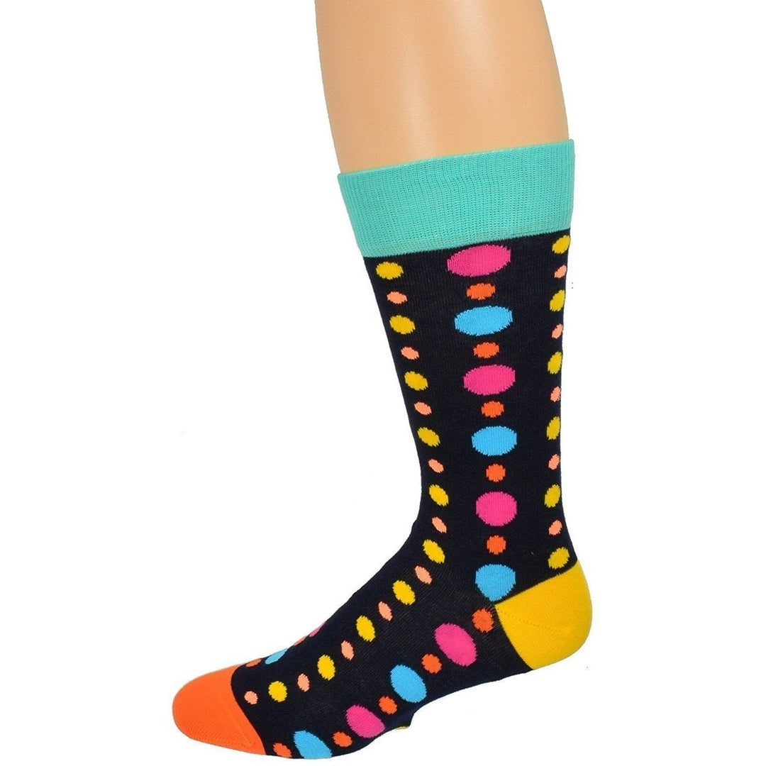 Dot Pattern Colorful Crew Cotton Socks Image 4