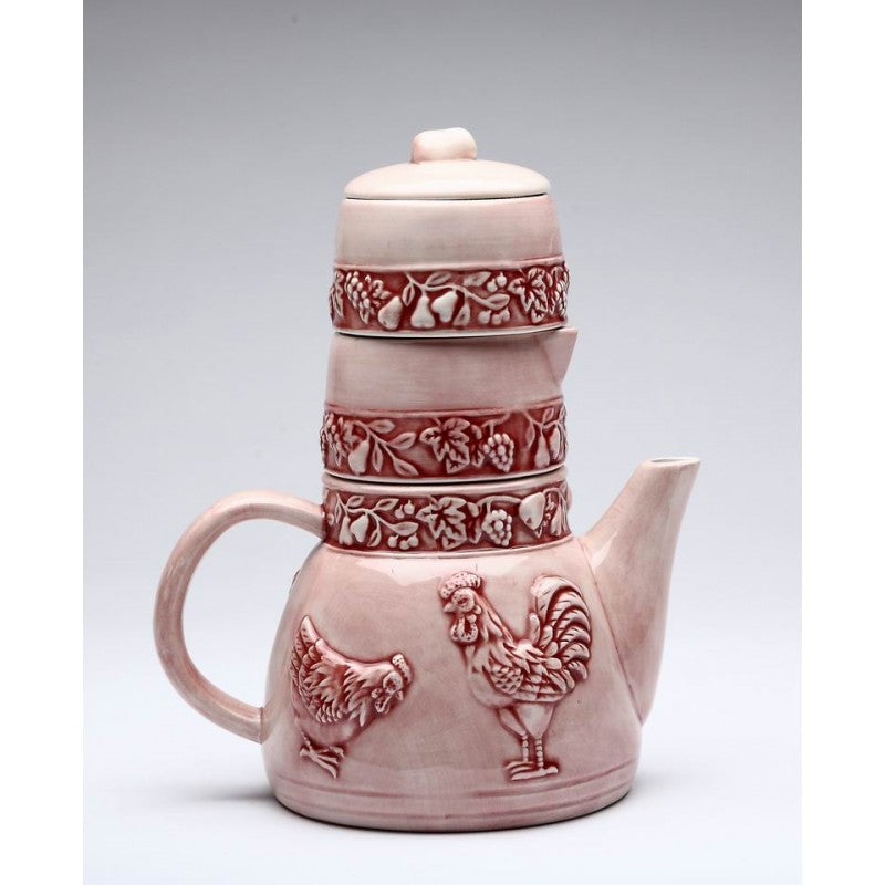 Ceramic Rooster Teapot with Sugar and Creamer Set , Image 2