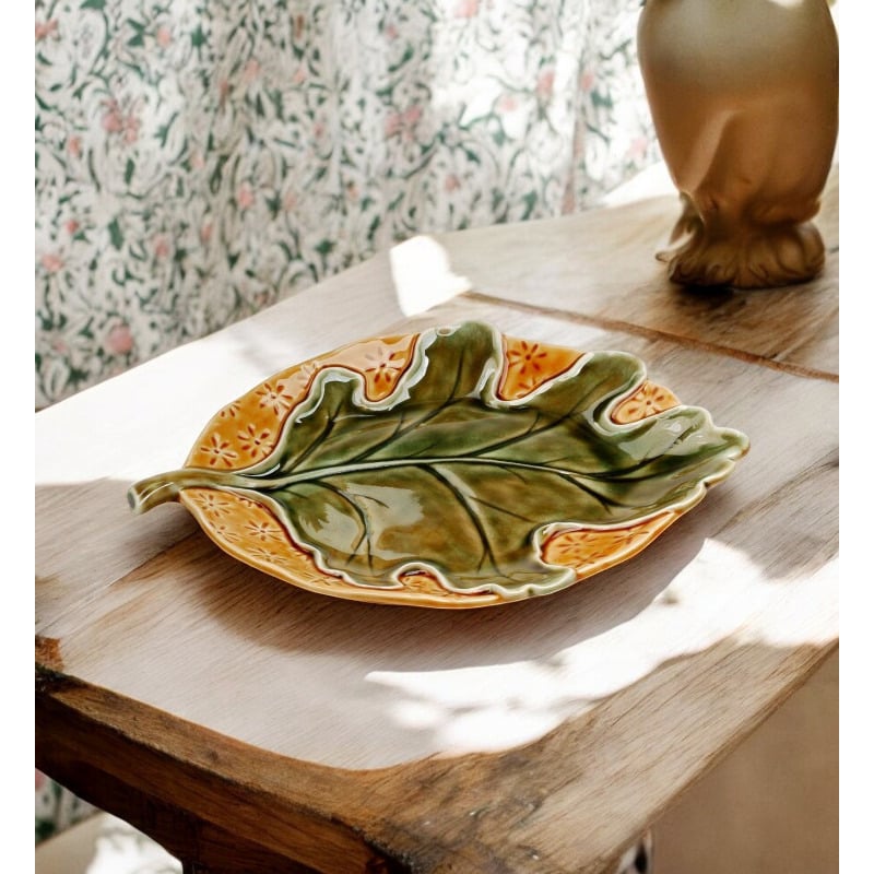 Ceramic Oak Leaf Plate Autumn Table Decor , Image 1