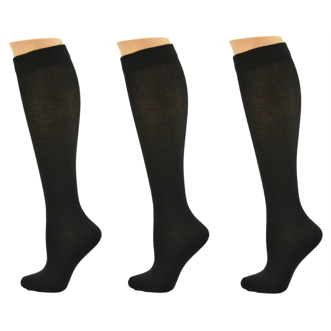 Firm Compression Cotton Knee-Hi 3 Pack Image 1