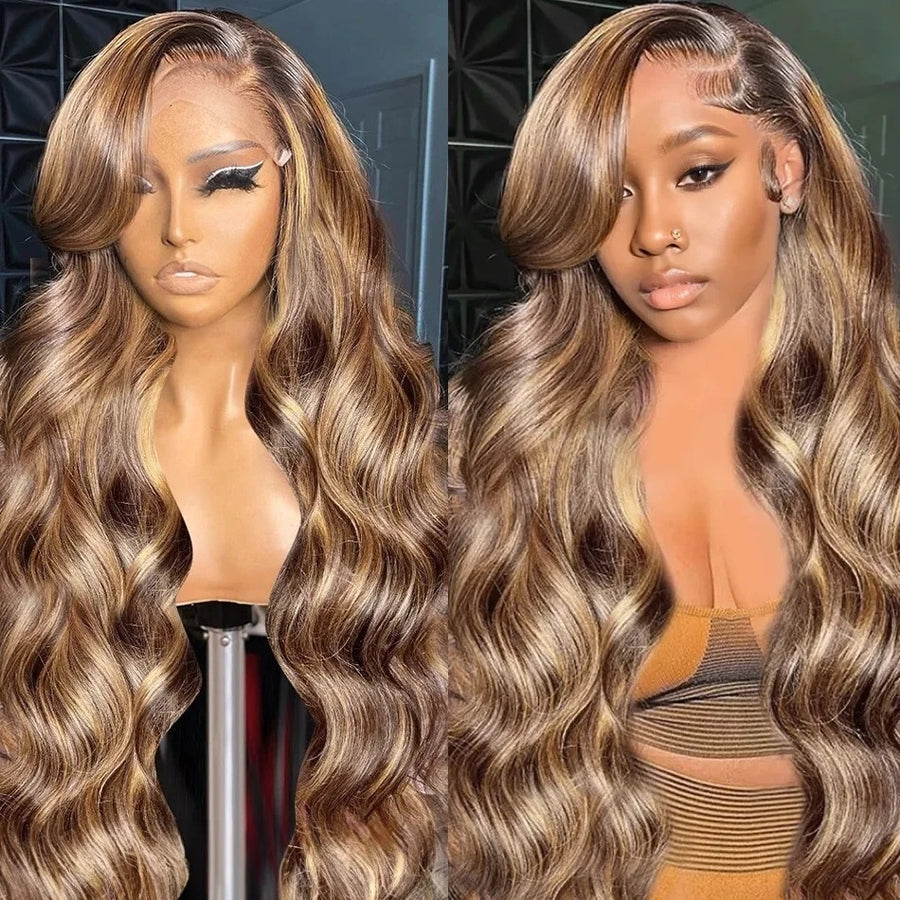 13x6 HD Lace Frontal Honey Blonde Body Wave Wig - 30-inch Human Hair Image 1