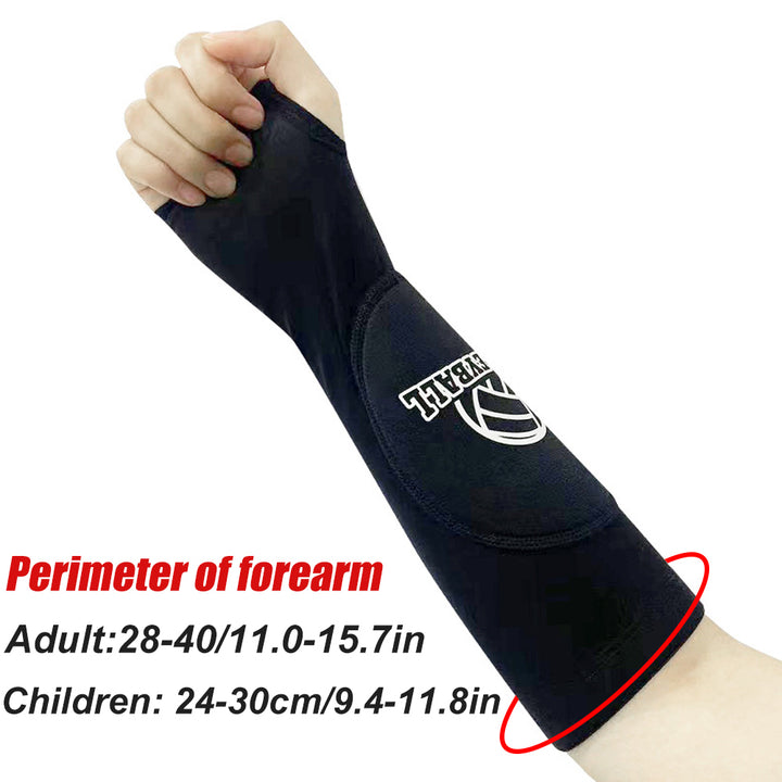 Kids/Adults Volleyball Arm Sleeves Passing Hitting Forearm Sleeves with Protection Pads and Thumb Hole Padded Volleyball Image 4