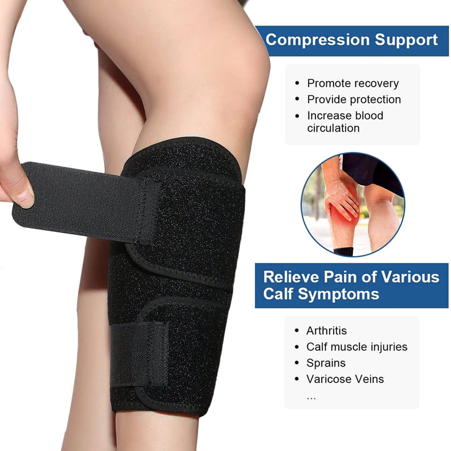 1Pcs Sports Calf Shin Support Brace Adjustable Calf Brace Compression Leg Sleeve Wrap Band for Running Image 1