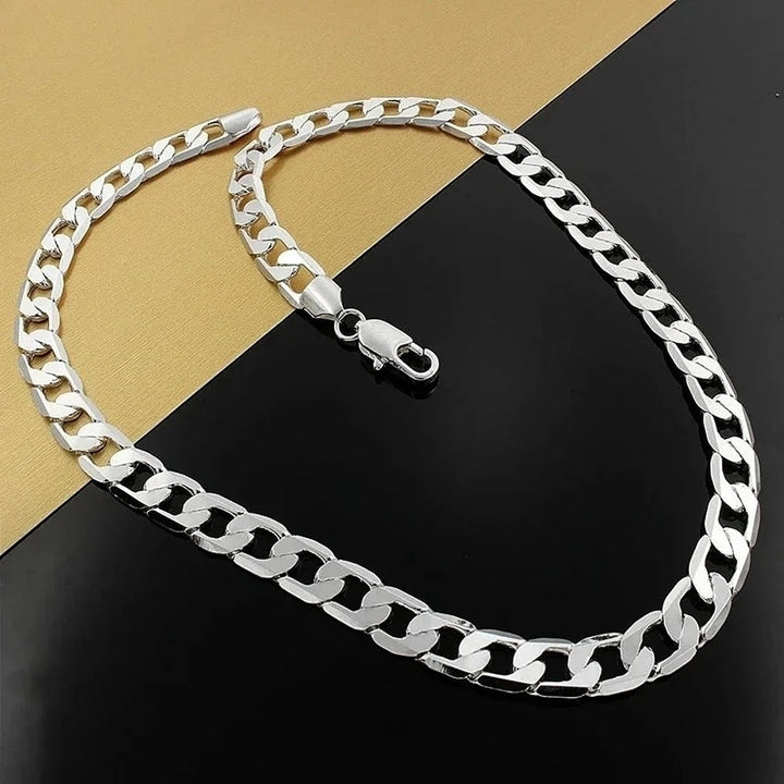 925 Sterling Silver Necklace - Classic 6MM Chain for Men Women 16-24 Inches Image 4