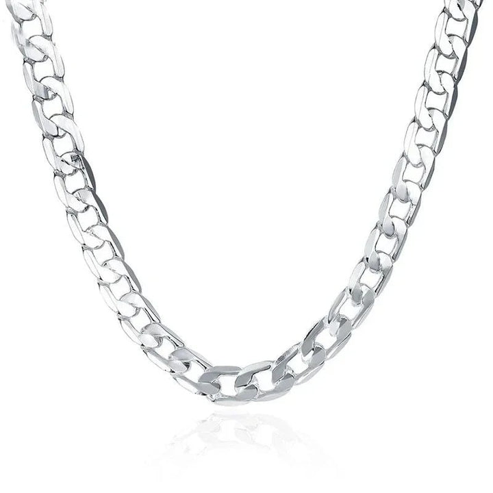 925 Sterling Silver Necklace - Classic 6MM Chain for Men Women 16-24 Inches Image 6