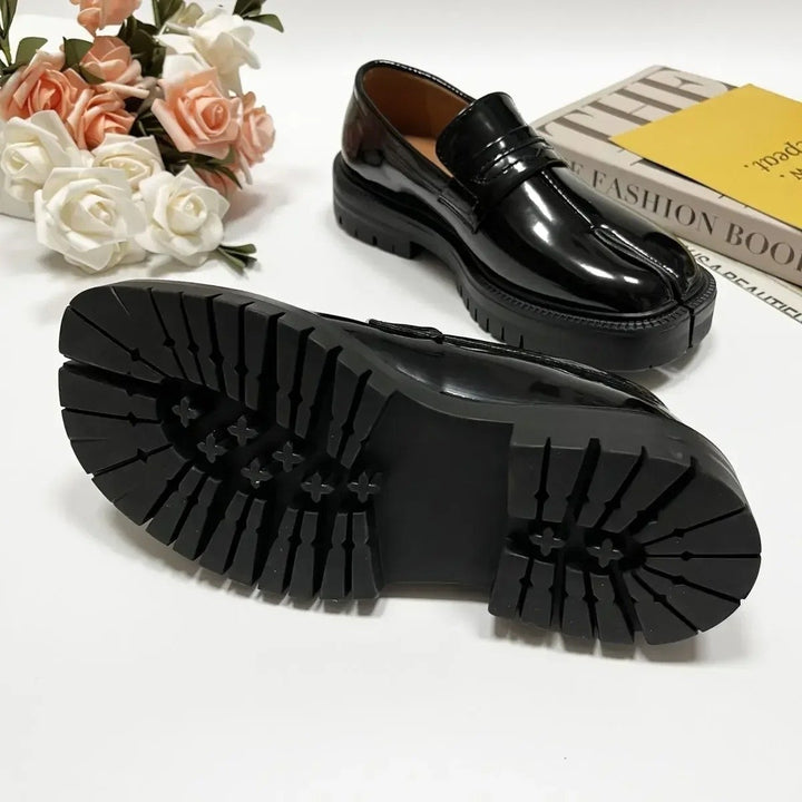 Split Toe Loafers for Men and Women - Thick Sole Casual Leather Shoes Image 4