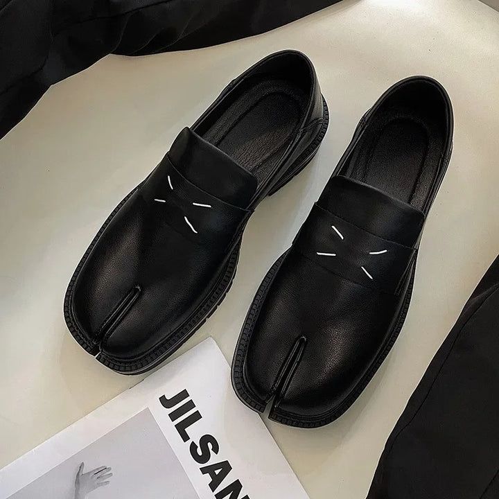 Split Toe Loafers for Men and Women - Thick Sole Casual Leather Shoes Image 6