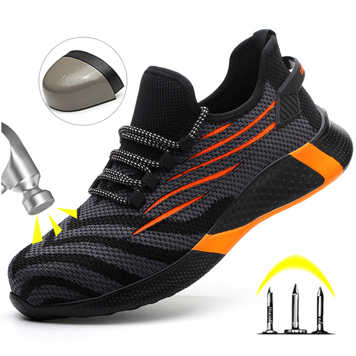 Mens Lightweight Safety Work Shoes - Anti-Puncture Indestructible Boots Image 1