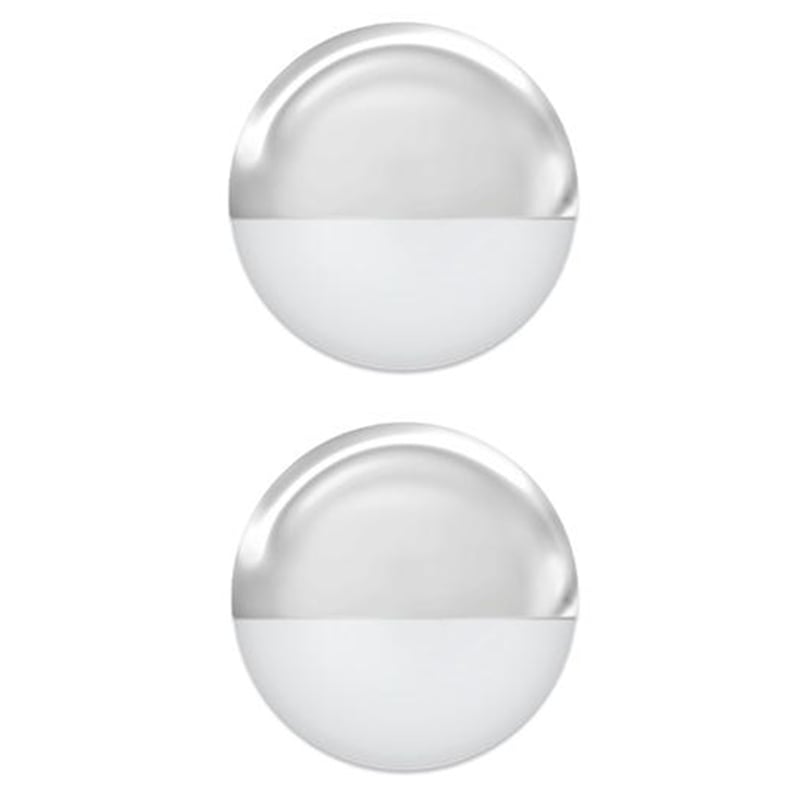 12V LED Step Light Stainless Steel Cool White Marine Boat RV Round Pack of 2 Image 1