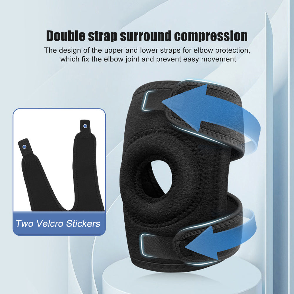 1Pcs Adjustable Elbow Support with Dual Stabilizers Elbow Brace Breathable Training Elbow Wrap Arm Band Reversible Image 4