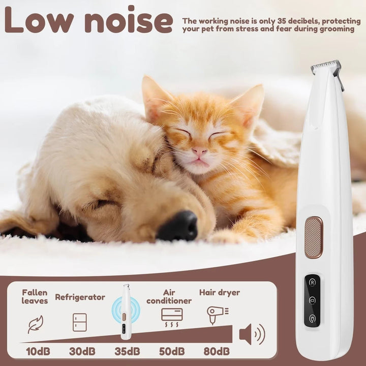 Waterproof Dog Paw Trimmer with LED Light and Display - 18mm Blade for Grooming Image 7