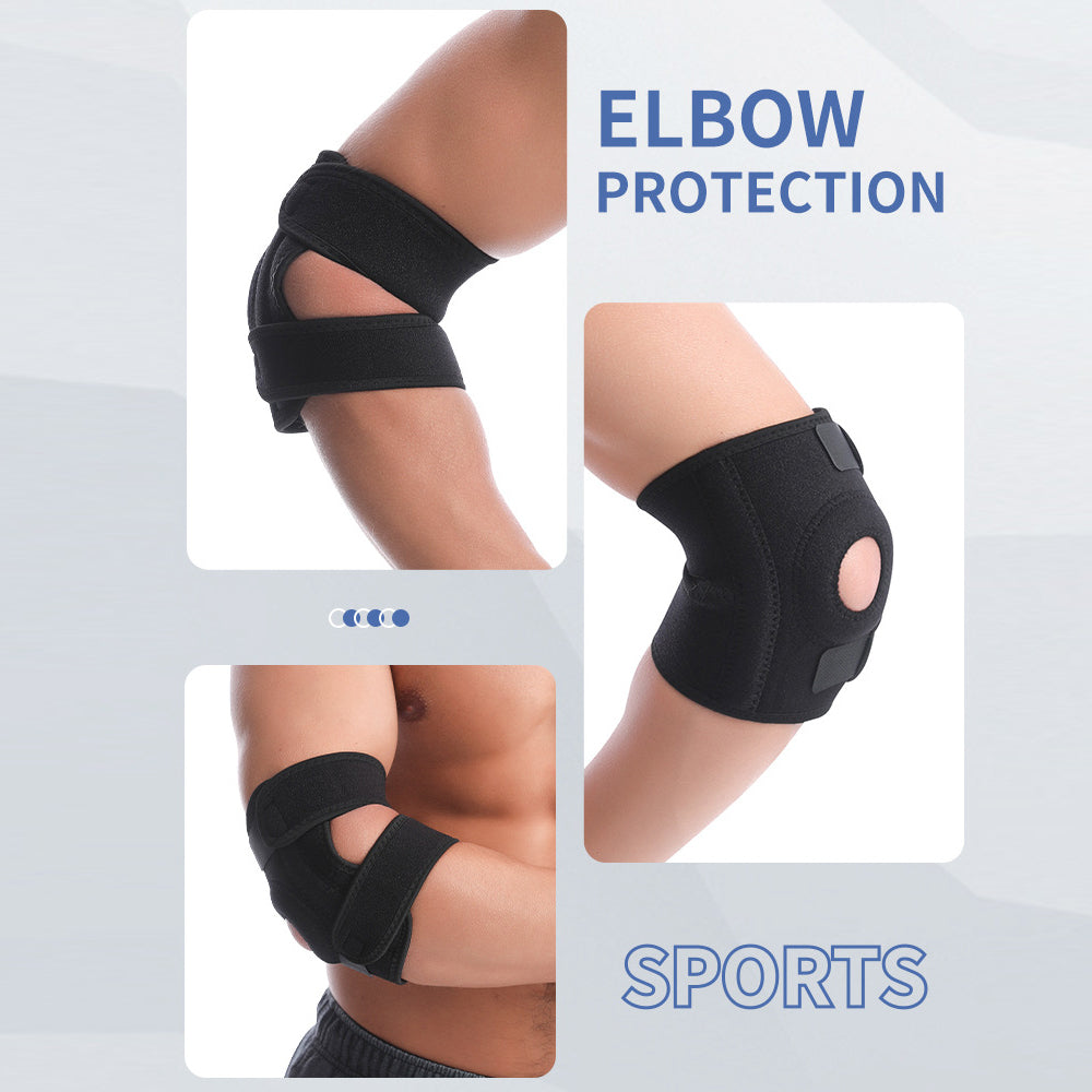 1Pcs Adjustable Elbow Support with Dual Stabilizers Elbow Brace Breathable Training Elbow Wrap Arm Band Reversible Image 7