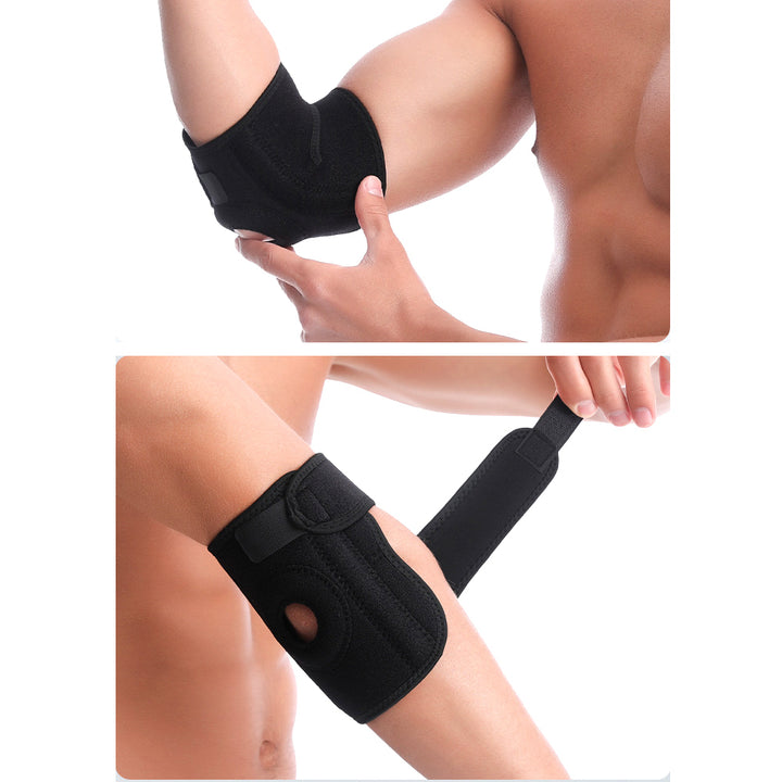 1Pcs Adjustable Elbow Support with Dual Stabilizers Elbow Brace Breathable Training Elbow Wrap Arm Band Reversible Image 8