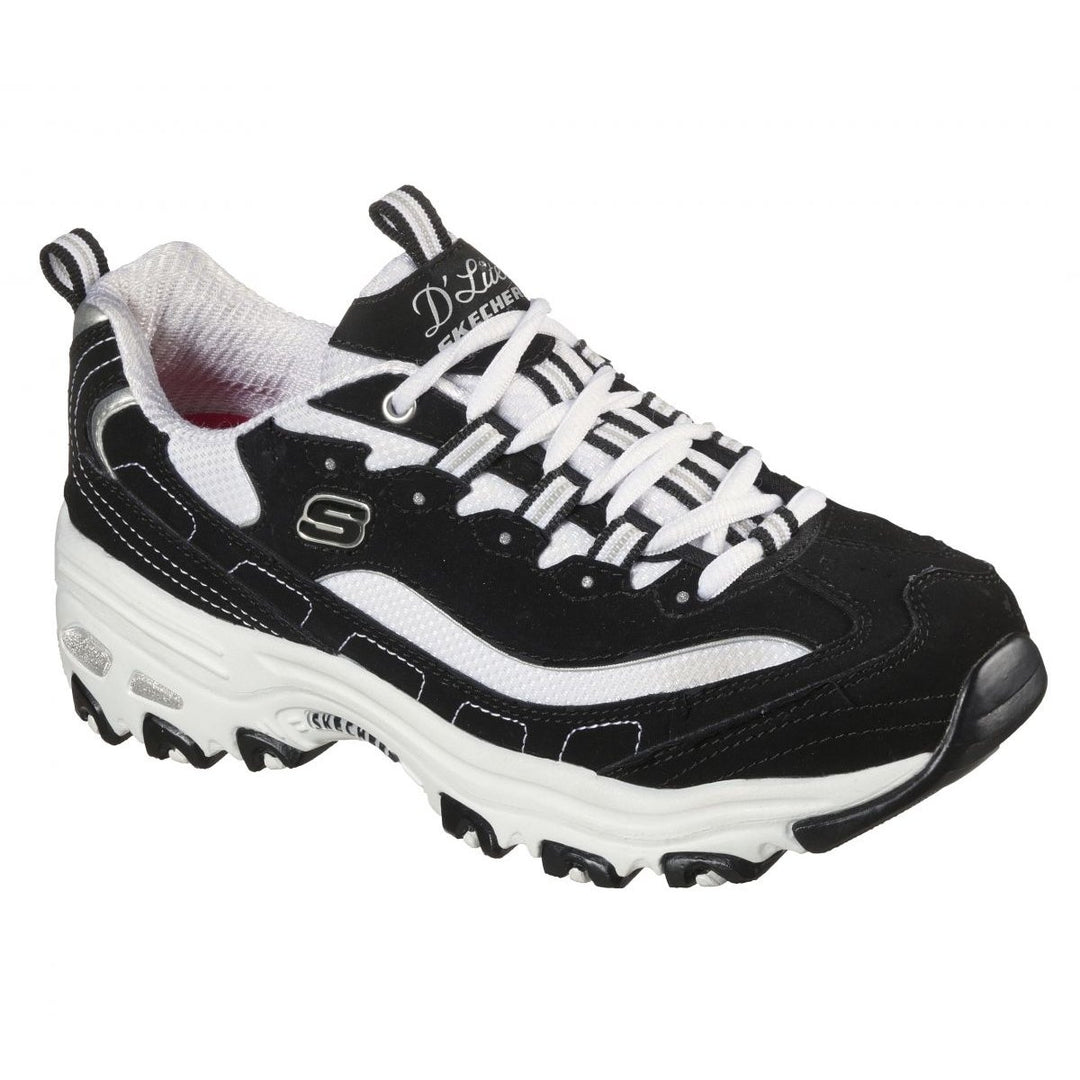 Skechers Womens DLites - Biggest Fan Sneaker Black/White - 11930-BKW 8.5 BLACK/WHITE Image 2