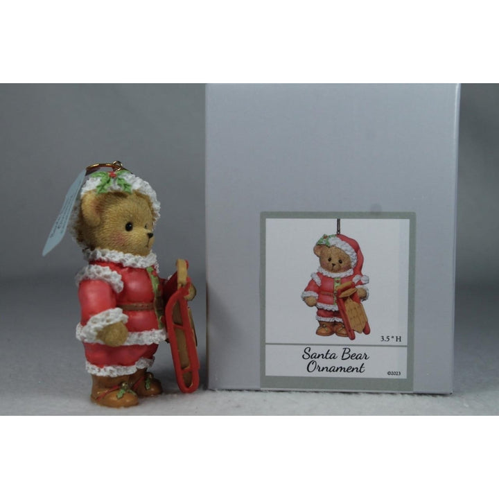 Cherished Teddies 2024 Annual Santa Bear Ornament 137979 In Box Image 4