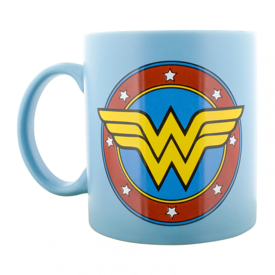 Wonder Woman Logo Matte Finish 20oz Ceramic Mug Image 4