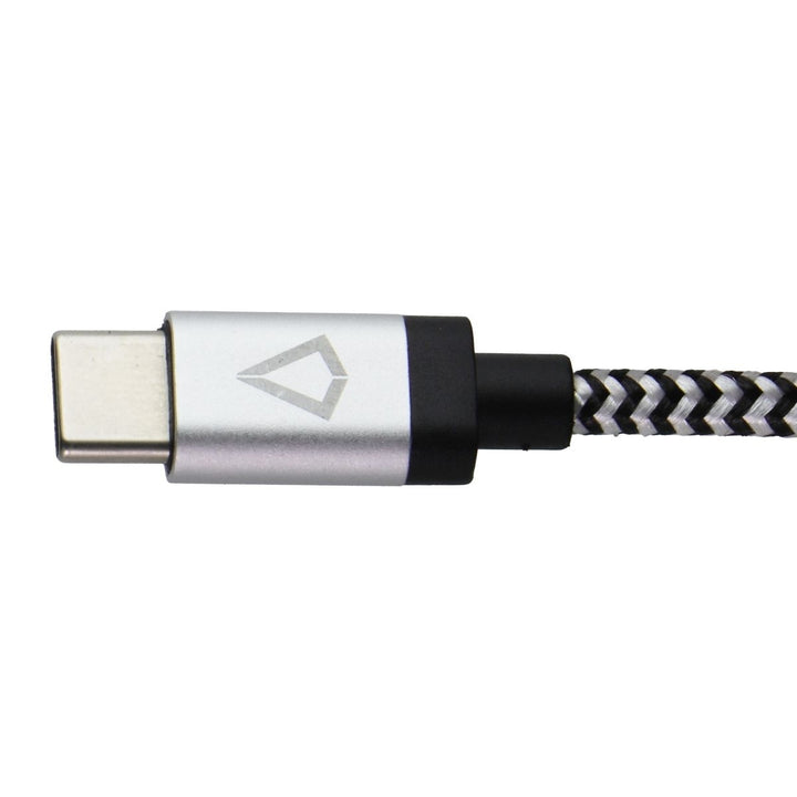 LBT (7-Foot) USB-C to USB-C Braided Charge/Sync Cable - Silver/White/Black Image 3