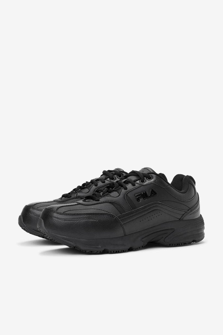 Fila Mens Memory Workshift Slip Resistant Composite Toe Shoe Wide Width Black Image 2